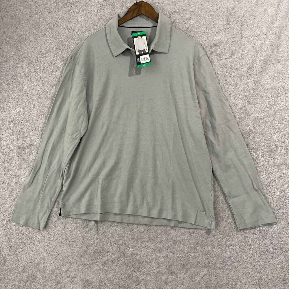 NEW Banana Republic Men's XL Long Sleeve Luxe Touch Polo Shirt 100% Cotton